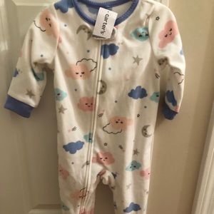 Carter’s fleece onesie NWT